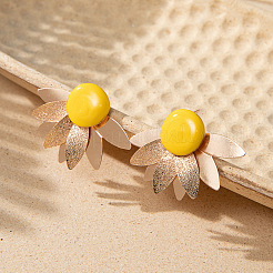 Цветок сплава эмали серьги стержня&nbsp;FS-WG688C9-03