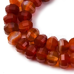 Натуральные полосатые агатовые бусы G-P587-D03-02C