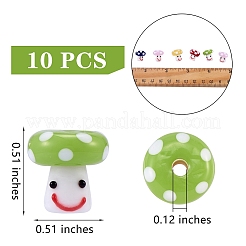 10шт 5 цвета бусины лэмпворк ручной работы GLAA-SZ0001-80