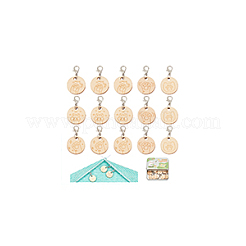 Деревянная плоская круглая форма с подвеской в виде лапы HJEW-NB00118