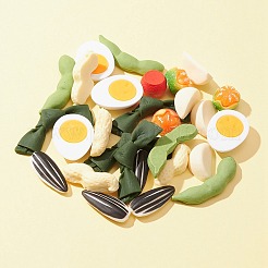 28шт 7 стиля непрозрачная смола имитация пищевых кабошонов RESI-FS0001-37