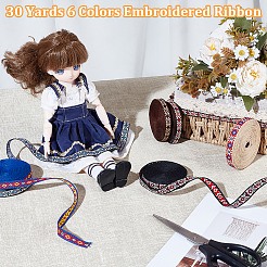 Вышивка полиэфирными лентами в этническом стиле OCOR-GA0002-38