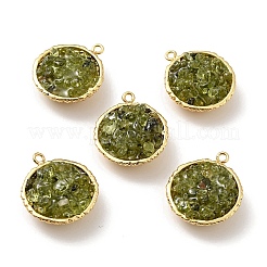 Подвески из натуральных кристаллов перидота&nbsp;KK-C242-05G-07