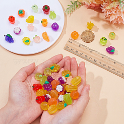 Украшения из светящихся смоляных фруктов&nbsp;RESI-WH0092-005