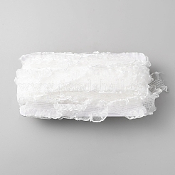 Эластичная кружевная лента из поликоттона со складками&nbsp;OCOR-WH0078-55A-02