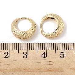 Латунные серьги обруча EJEW-D320-16G