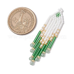 Подвески-кисточки из стеклянного бисера&nbsp;PALLOY-MZ00655-04