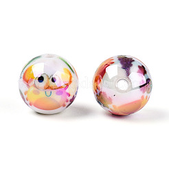 Непрозрачные акриловые бусины с принтом в виде океана MACR-T048-07A