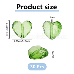 30 шт. Прозрачные акриловые бусины MACR-DC0001-18