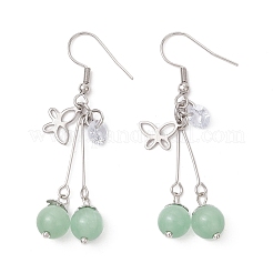 Кошачий глаз свисает с серьгами EJEW-JE06493-01