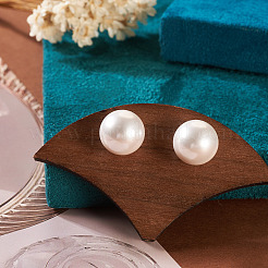 925 круглые серьги-гвоздики из стерлингового серебра&nbsp;EJEW-TAC00030-02