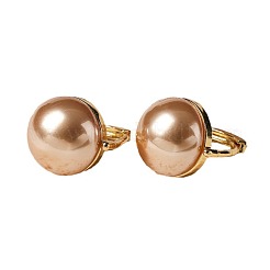 Серьги-кольца из латуни и пластика с жемчугом&nbsp;FS-WGC04E8-01