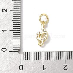 Латунные микропаве прозрачные кубические циркониевые подвески&nbsp;KK-A273-14G