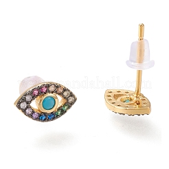 Латунные микро проложить серьги стержня кубического циркония&nbsp;ZIRC-I044-19B