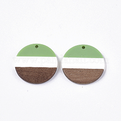 Подвески из трехцветной смолы и ореха X-RESI-S358-78P