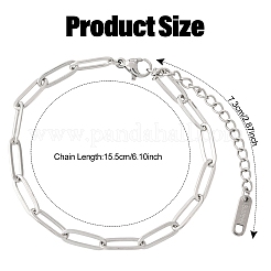 10шт 2 цвета браслеты-цепочки из нержавеющей стали 304&nbsp;BJEW-YW00013-01