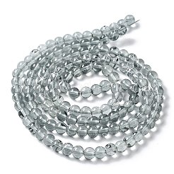 Строковые прозрачные стеклянные бусины в нитях&nbsp;GLAD-Q012-6mm-09