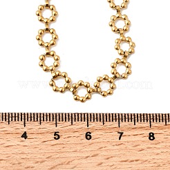 Ожерелья из цветочной цепочки из нержавеющей стали 304 для женщин NJEW-Z091-06G