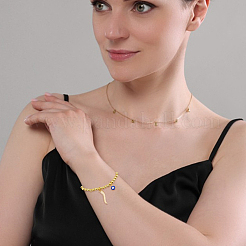 2 шт. браслеты с подвесками из нержавеющей стали&nbsp;BJEW-ME0001-07