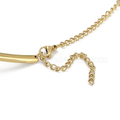 Ожерелья-чокеры из нержавеющей стали 202 с вакуумным покрытием PVD с застежками NJEW-H011-10G