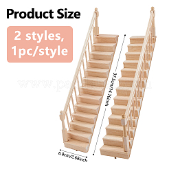 2 шт. 2 стиля деревянная лестница миниатюрные украшения&nbsp;AJEW-DC0003-52