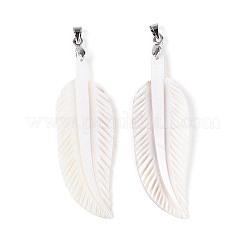 Большие подвески из натуральной пресноводной ракушки&nbsp;SHEL-N038-20P