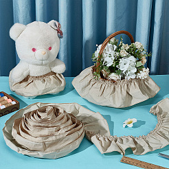 Хлопковая плиссированная кружевная лента OCOR-WH0097-25A