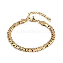 Браслеты-цепочки из нержавеющей стали 304 для женщин BJEW-Z143-18G