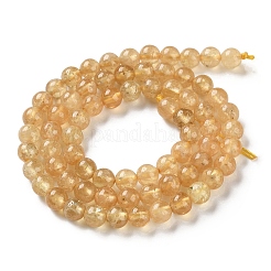 Бусины из натурального желтого граната&nbsp;G-Z129-C01-6mm-03