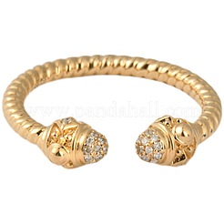 925 серебряное кольцо-манжета с микропаве из прозрачных кубических цирконий круглой формы FS-WG34307-01