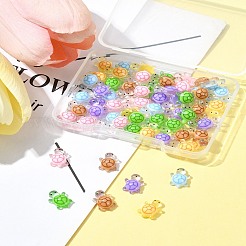 60шт 6 цвета светящихся кабошонов из смолы RESI-FS0001-95