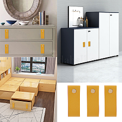 Прямоугольные кожаные ручки ящиков&nbsp;LS-AJEW-WH0251-77H