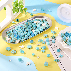 Наборы для самостоятельного изготовления браслетов/ожерельев из натуральной лавы DIY-TA0012-54