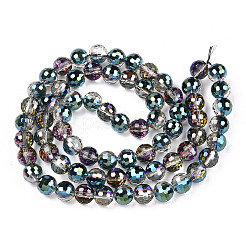 Прозрачные гальванические стеклянные бусины&nbsp;X-EGLA-TAC0003-04J