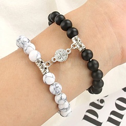 20 комплект 2-х цветных латунных магнитных застежек KK-CJ0001-85