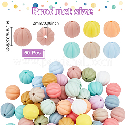 50 шт. фокусные бусины из пищевого силикона&nbsp;SIL-NB0001-52B