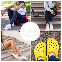 Цепочка для обуви Heart Link из нержавеющей стали 304&nbsp;HJEW-SP00017