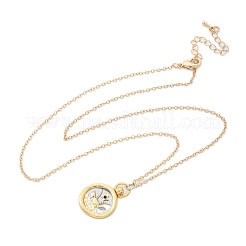 Латунные ожерелья с подвесками таро «Двенадцать созвездий» NJEW-Q006-01L-G