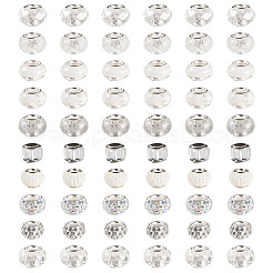 68 шт. 10 стиля европейских бусин со стразами из смолы RPDL-TA0001-07