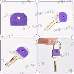 64 шт. 2 стиля ПВХ пластиковый нескользящий водонепроницаемый многоразовый чехол для ключей&nbsp;AJEW-SP0002-73