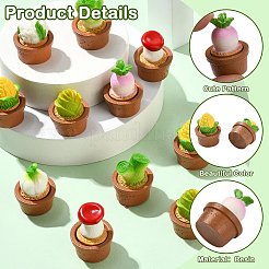 24 шт. 8 стиля декора для растений в горшках из смолы&nbsp;AJEW-CJ0001-80