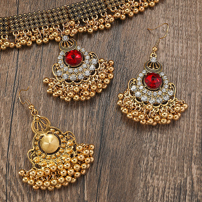 Ожерелье и серьги-подвески из цинкового сплава FS-WG87356-01-1