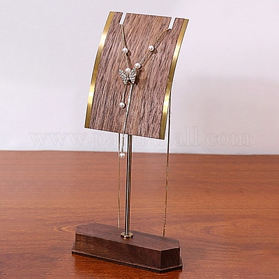 Прямоугольные деревянные стеллажи для хранения ожерелий ODIS-B002-05B-1