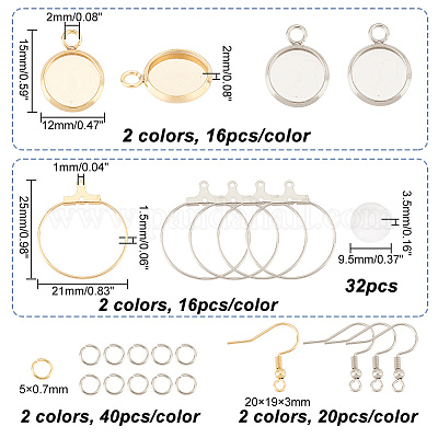 Набор для самостоятельного изготовления сережек-куполов DIY-UN0004-79-1
