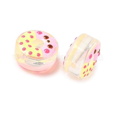 Прозрачные стеклянные эмалевые бусины LAMP-U004-05B-09-1