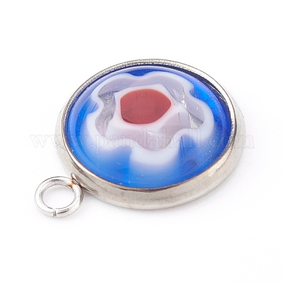 Стеклянные подвески миллефиори PALLOY-JF00625-1