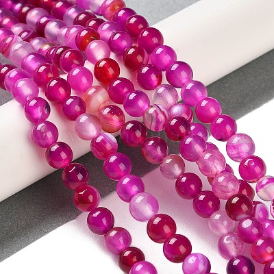 Натуральные полосатые агатовые / полосатые агатовые бусинки G-Z060-A01-A06-1