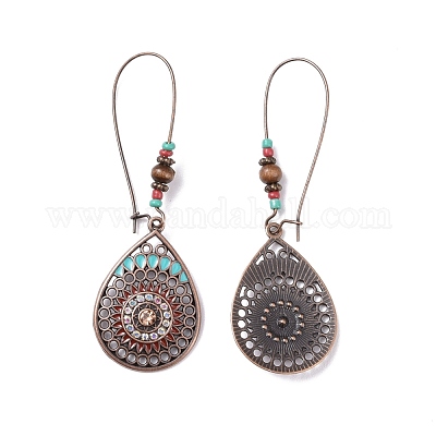 3 пара 3-х стилевых плоских EJEW-P200-04R-1