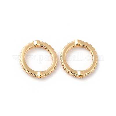 Латунная оправа из бусинок из прозрачного кубического циркония с микропаве KK-F860-20B-G-1