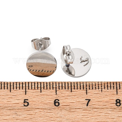 Фурнитура для сережек-гвоздиков из нержавеющей стали 304 STAS-D371-02P-04-1